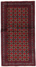 Dywan Beludż Fine 98X185 Ciemnoczerwony/Czerwony (Wełna, Persja/Iran)