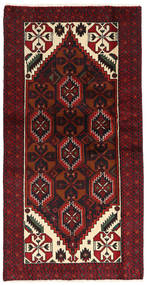  Orientalischer Belutsch Fine Teppich 100X195 Dunkelrot/Rot Wolle, Persien/Iran Carpetvista