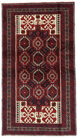  Orientalisk Beluch Fine Matta 103X185 Mörkröd/Röd Ull, Persien/Iran Carpetvista
