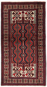  Oosters Beluch Fine Vloerkleed 101X187 Donkerrood/Rood Wol, Perzië/Iran Carpetvista