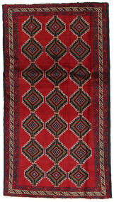  Oriental Baluch Fine Rug 97X178 Dark Red/Red Wool, Persia/Iran Carpetvista