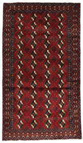  Orientalsk Beluch Fine Tæppe 103X181 Mørkerød/Brun Uld, Persien/Iran Carpetvista