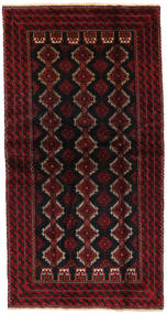  Orientalischer Belutsch Fine Teppich 101X203 Dunkelrot/Rot Wolle, Persien/Iran Carpetvista