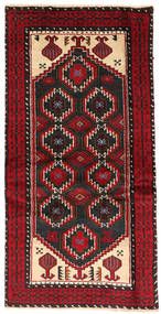 94X185 Tapis D'orient Baloutche Fine Marron/Rouge Foncé (Laine, Perse/Iran) Carpetvista