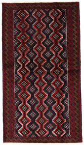  Oriental Baluch Fine Rug 108X193 Dark Red/Red Wool, Persia/Iran Carpetvista