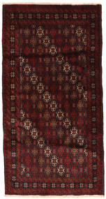  Orientalischer Belutsch Fine Teppich 102X194 Dunkelrot/Rot Wolle, Persien/Iran Carpetvista