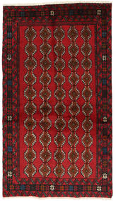 Tapis Baloutche Fine 101X183 Rouge/Marron (Laine, Perse/Iran)