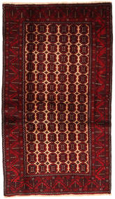 Beluch Fine Tæppe 100X179 Mørkerød/Rød Uld, Persien/Iran Carpetvista
