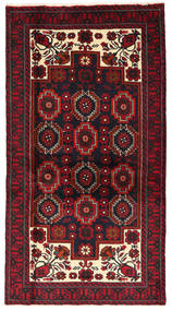 Dywan Beludż Fine 102X190 Ciemnoczerwony/Czerwony (Wełna, Persja/Iran)