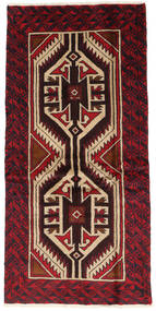 92X191 Dywan Orientalny Beludż Fine Ciemnoczerwony/Beżowy (Wełna, Persja/Iran) Carpetvista