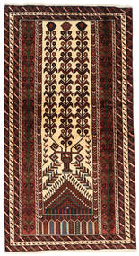  Orientalischer Belutsch Fine Teppich 100X183 Braun/Beige Wolle, Persien/Iran Carpetvista