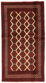  Oosters Beluch Fine Vloerkleed 103X190 Rood/Donkerrood Wol, Perzië/Iran Carpetvista