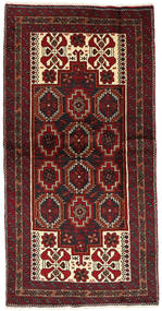 絨毯 オリエンタル バルーチ Fine 105X205 ダークレッド/茶色 (ウール, ペルシャ/イラン)