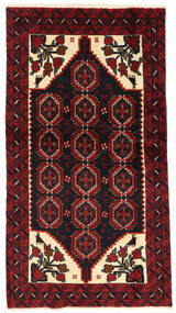  Orientalisk Beluch Fine Matta 100X183 Mörkröd/Röd Ull, Persien/Iran Carpetvista