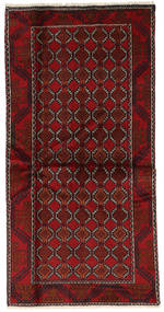  Orientalisk Beluch Fine Matta 98X197 Mörkröd/Röd Ull, Persien/Iran Carpetvista