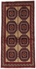 絨毯 オリエンタル バルーチ Fine 96X187 ダークレッド/オレンジ (ウール, ペルシャ/イラン)