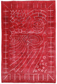 192X286 Colored Vintage Vloerkleed Rood Perzië/Iran Carpetvista