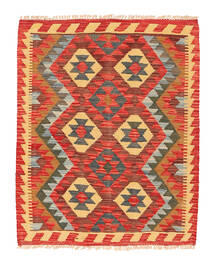  92X106 Small Kilim Afghan Old Style Rug Wool, Carpetvista