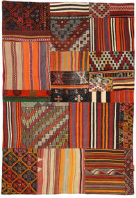 139X203 Kelim Patchwork Teppich Moderner (Wolle, Türkei) Carpetvista