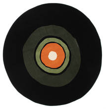   Ø 200 Schallplatte Flatweave Πράσινα/Πορτοκαλί Στρογγυλο Χαλι