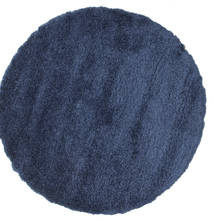  Ø 150 単色 シャギー ラグ 小 シャギー Sadeh 絨毯 - ブルー