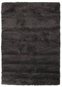 Shaggy Sadeh 140X200 Small Black/Grey Plain (Single Colored) Rug