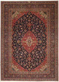 Keshan Patina Rug 287X405 Brown/Dark Red Large Wool, Persia/Iran Carpetvista