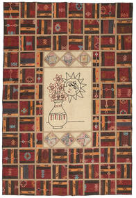 172X257 Kelim Patchwork Matta Modern (Ull, Persien/Iran) Carpetvista