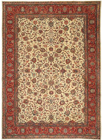 Sarouk Patina Rug 315X435 Brown/Beige Large Wool, Persia/Iran Carpetvista