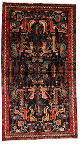 137X245 Nahavand Matta Orientalisk Brun/Röd (Ull, Persien/Iran) Carpetvista
