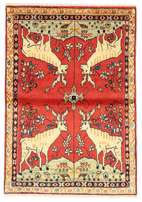 106X150 Arak Figurativ Teppich Orientalischer (Wolle, Persien/Iran) Carpetvista