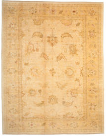  Orientalischer Usak Teppich 376X486 Beige Großer Wolle, Türkei Carpetvista
