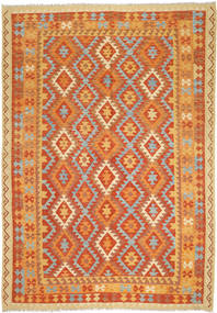  Kilim Afghan Old Style Tapis 209X295 De Laine Carpetvista