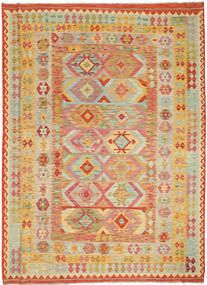  Kilim Afghan Old Style Rug 214X289 Wool Carpetvista