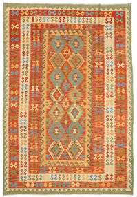  204X294 Kelim Afghan Old Stil Teppich Wolle, Carpetvista