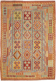  Orientalischer Kelim Afghan Old Stil Teppich 214X316 Wolle, Afghanistan Carpetvista