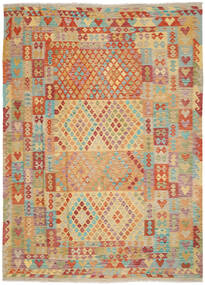  210X297 Kilim Afghan Old Style Rug Wool, Carpetvista