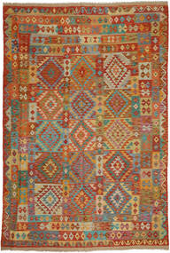  Orientalisk Kelim Afghan Old Style Matta 205X308 Ull, Afghanistan Carpetvista