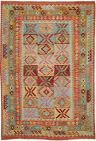 202X305 Kilim Afghan Old Style Rug Oriental (Wool, Afghanistan) Carpetvista