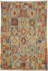  206X305 Kilim Afghan Old Style Rug Wool, Carpetvista