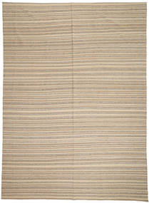 Kelim Modern Teppich 246X341 Beige/Hellgrau Wolle, Afghanistan Carpetvista