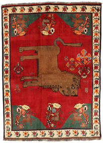  Orientalischer Ghashghai Fine Figurativ Teppich 130X190 Wolle, Persien/Iran Carpetvista