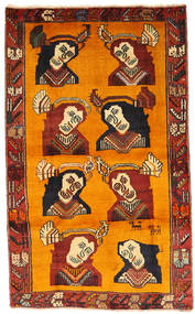  102X170 Ghashghai Fine Matot Matto Oranssi/Tummanpunainen Persia/Iran Carpetvista