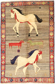 152X233 Alfombra Gashgai Fine Figurativa/Gráfica Oriental (Lana, Persia/Irán) Carpetvista
