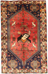 161X255 Alfombra Gashgai Fine Oriental Marrón/Rojo Oscuro (Lana, Persia/Irán) Carpetvista