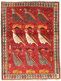 108X145 Medallion Small Qashqai Fine Rug Wool, Carpetvista