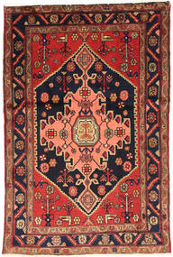 Hamadan Teppich 132X202 Wolle, Persien/Iran Carpetvista
