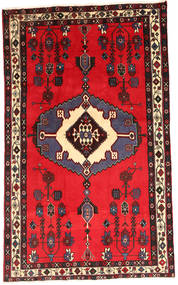 Alfombra Persa Afshar Fine 126X206 Rojo/Rojo Oscuro (Lana, Persia/Irán)