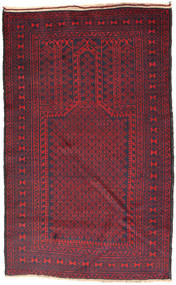 絨毯 オリエンタル バルーチ 80X125 レッド/ダークレッド (ウール, アフガニスタン)