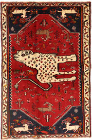  Qashqai Fine Rug 134X211 Persian Wool Red/Dark Red Small Carpetvista